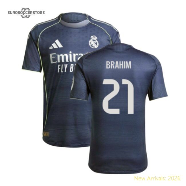 2025-2026 Real Madrid Authentic Away Jersey (brahim 21)