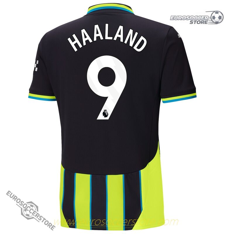 Haaland's Number 9 Away Jersey for Manchester City in the 24-25 Season