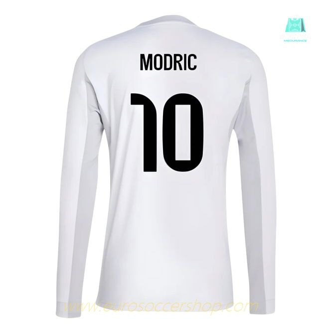 2025-2026 Real Madrid Long Sleeve Home Shirt (Modric 10)