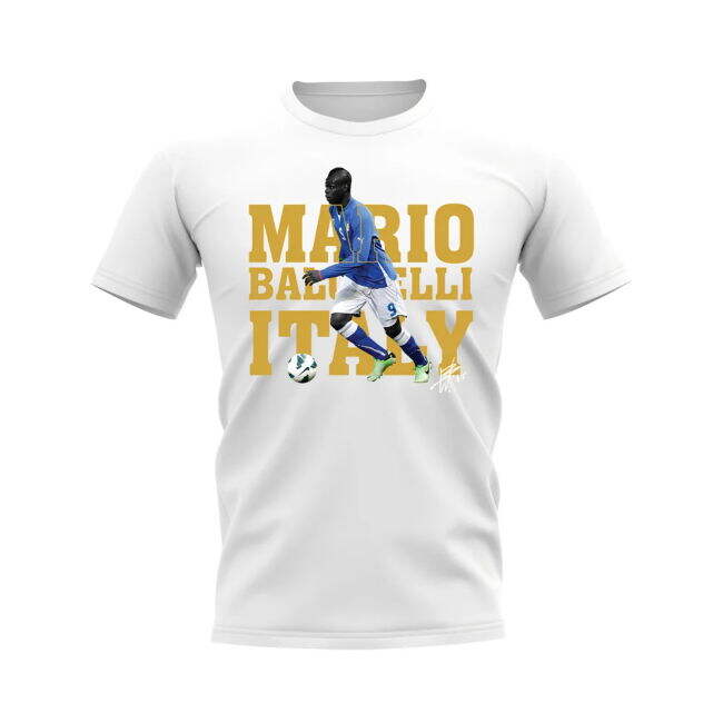 Mario Balotelli Italy Player Tee (White)