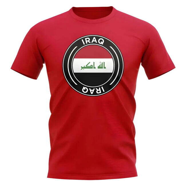 Championship Iraq Football Badge T-Shirt (Red) Tournament-Edition