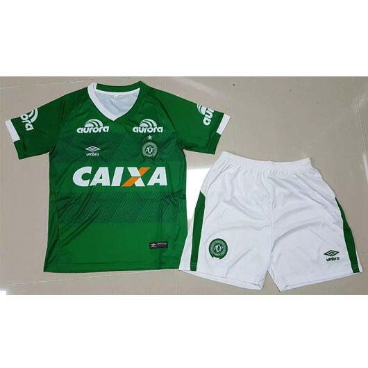Kids Chapecoense Home 201617 Soccer Jersey ShirtShorts - Official