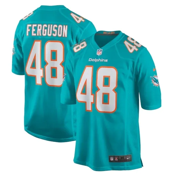 None Blake Ferguson Game Jersey - Aqua | NFL Player Jersey | NFL Footb