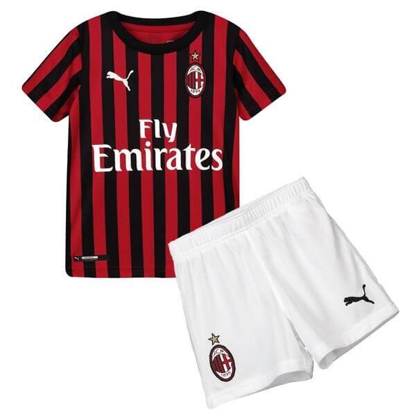 Kids AC Milan Home 2019-20 Soccer Suits ShirtShorts - Official