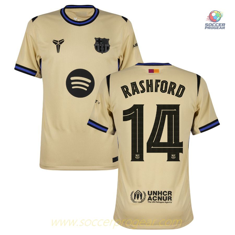 Barca Away Team Football Shirt 2025-2026 Season Rashford