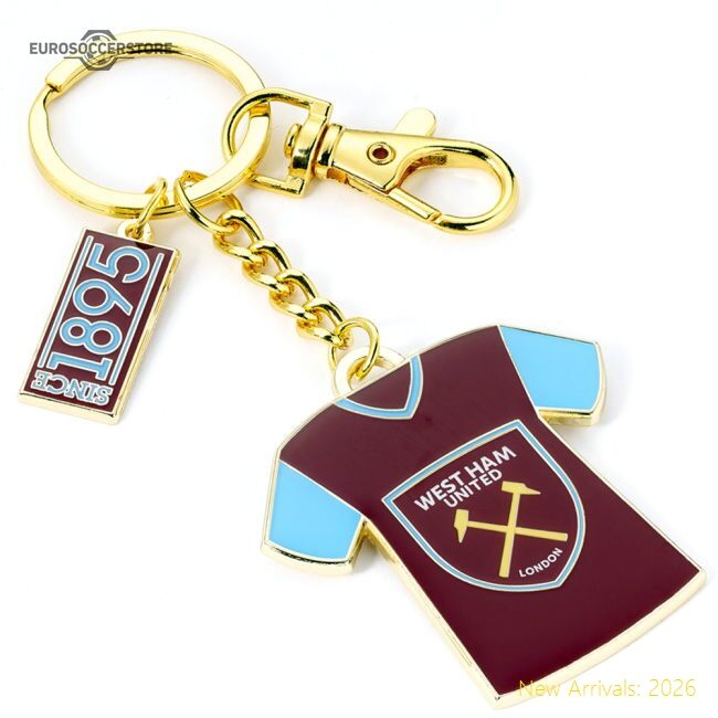 Premium-grade West Ham United Fc Shirt Charm Keyring - Official Edition