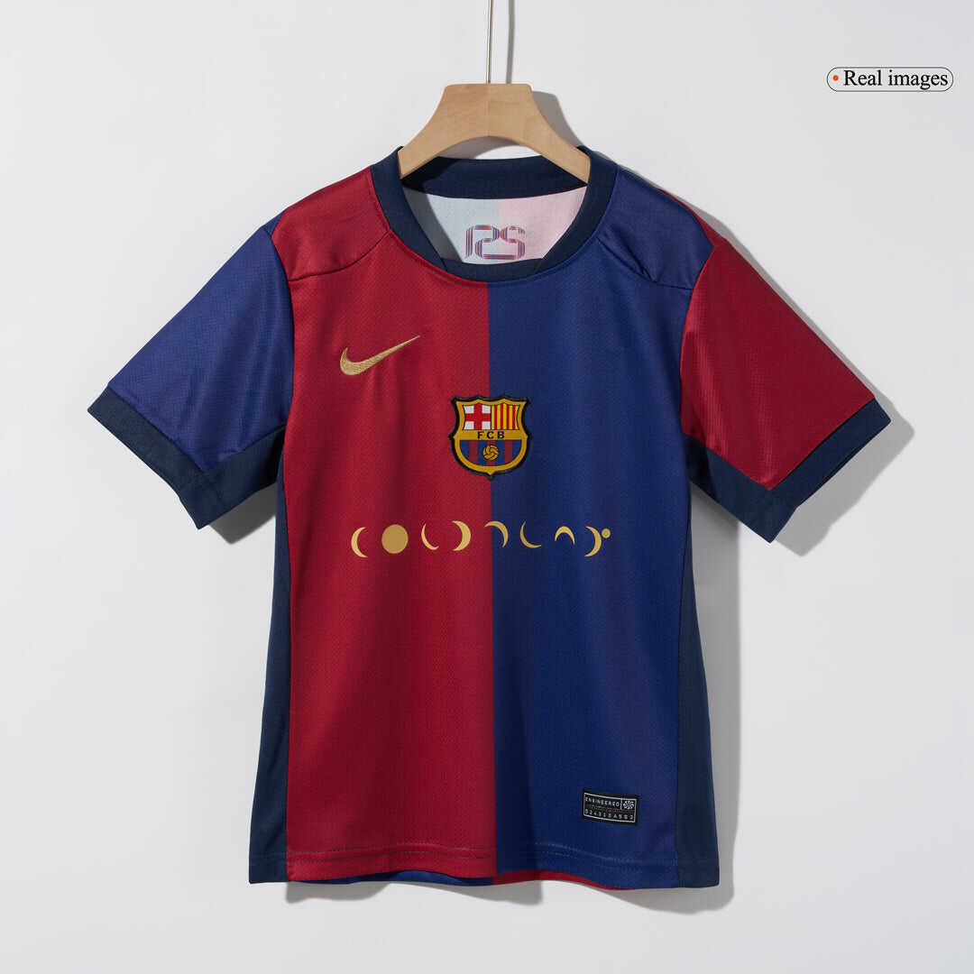Kid's Barcelona Home Soccer Jersey Kit(Jersey+Shorts) 2024/25 - COLDPL