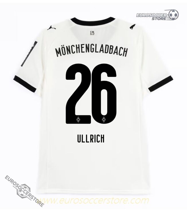 Borussia Monchengladbach's 25-26 Home Jersey, featuring ULLRICH with the number 26