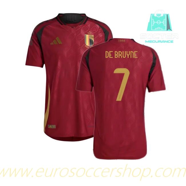 2024-2025 Season Genuine Belgium Home Jersey (De Bruyne 7)