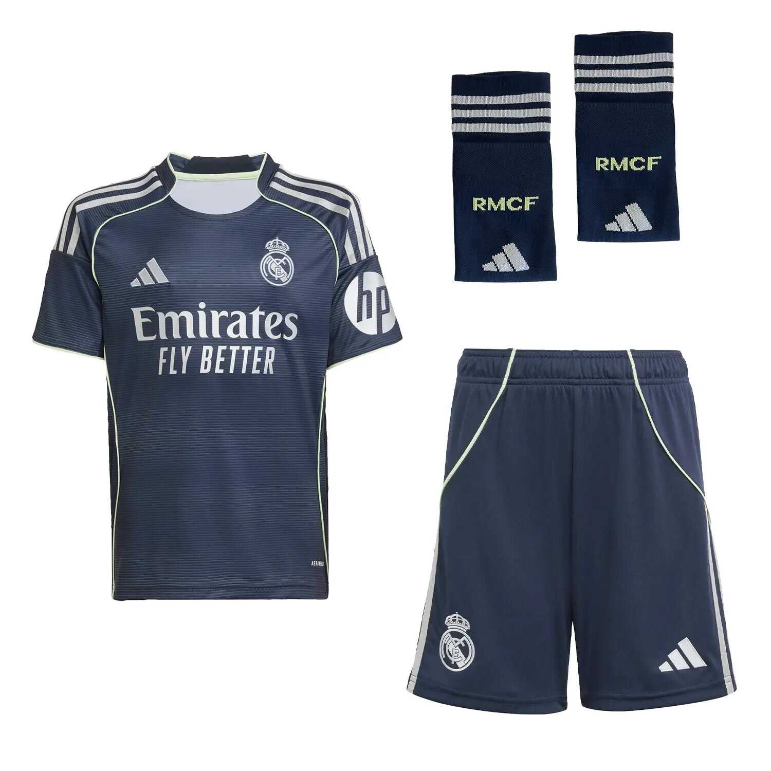Kid's Real Madrid Away Soccer Jersey Kit(Jersey+Shorts+Socks) 2025/26A