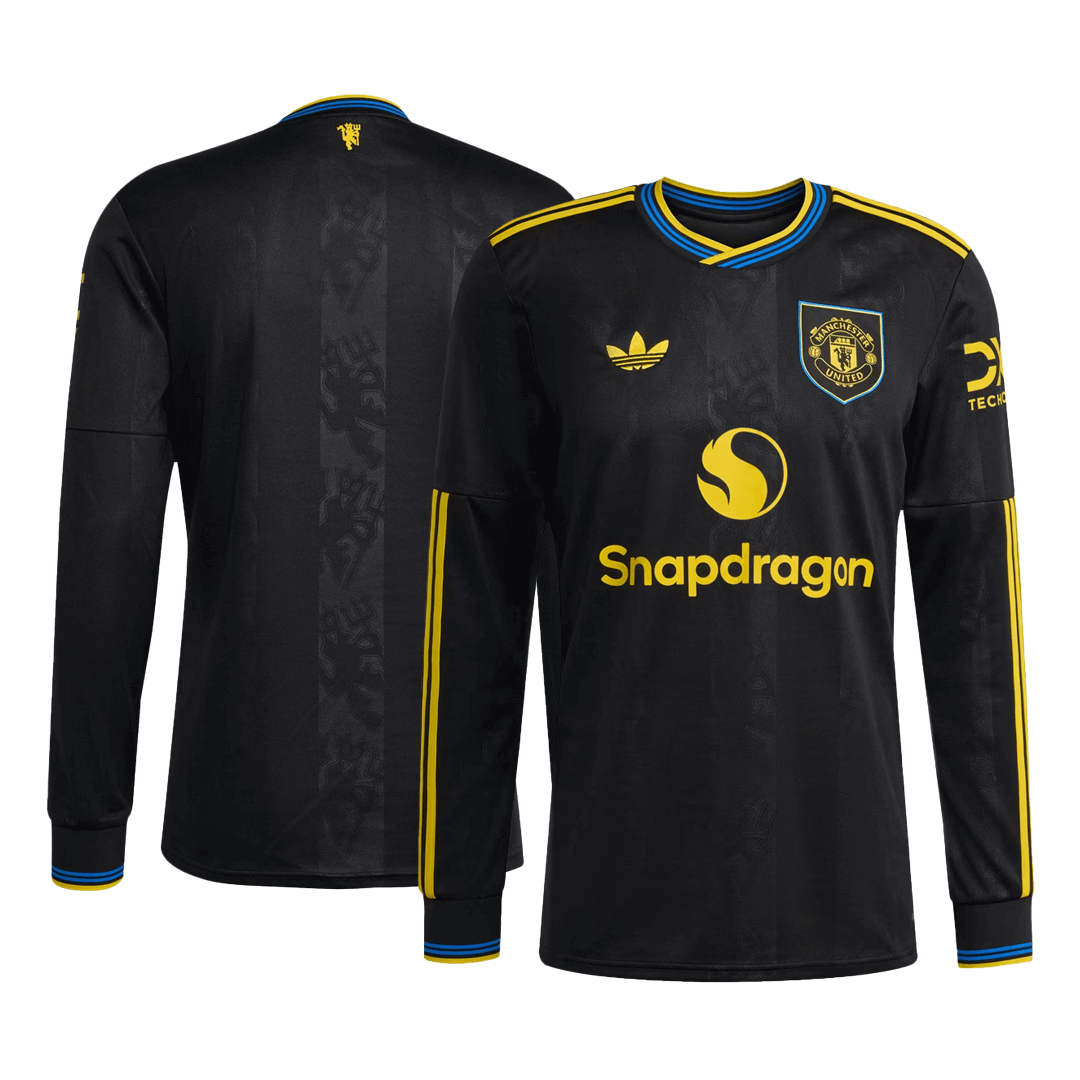 Manchester United Third Away Long Sleeve Soccer Jersey 2025/26