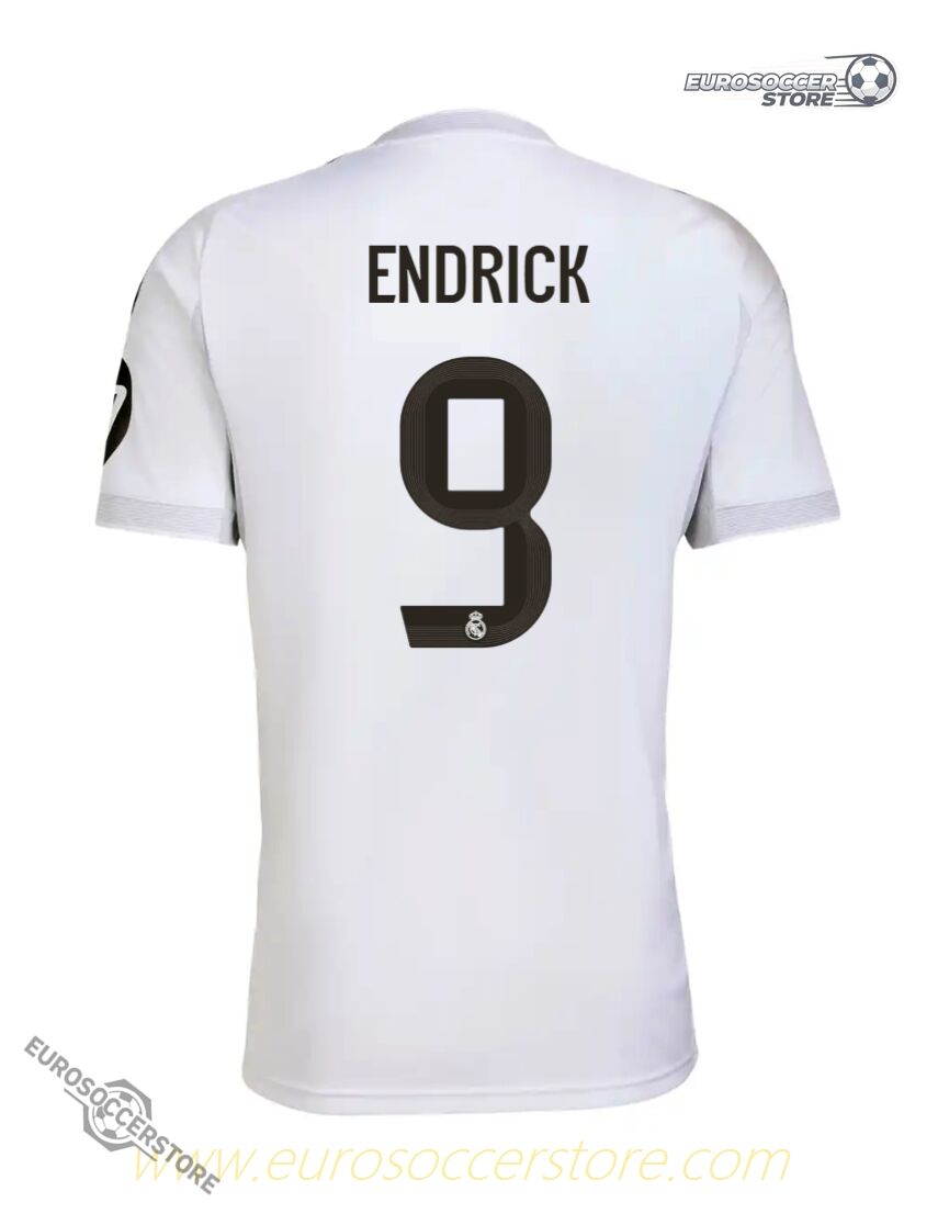 Endrick's Real Madrid Home Jersey Number 9 for the 25-26 Season