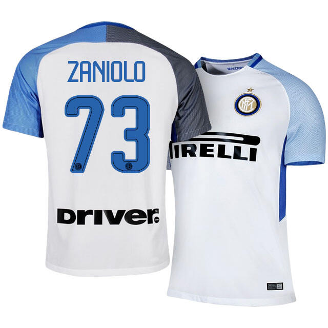 Inter Milan Away 201718 73 Nicolo Zaniolo Soccer Jersey Shirt -