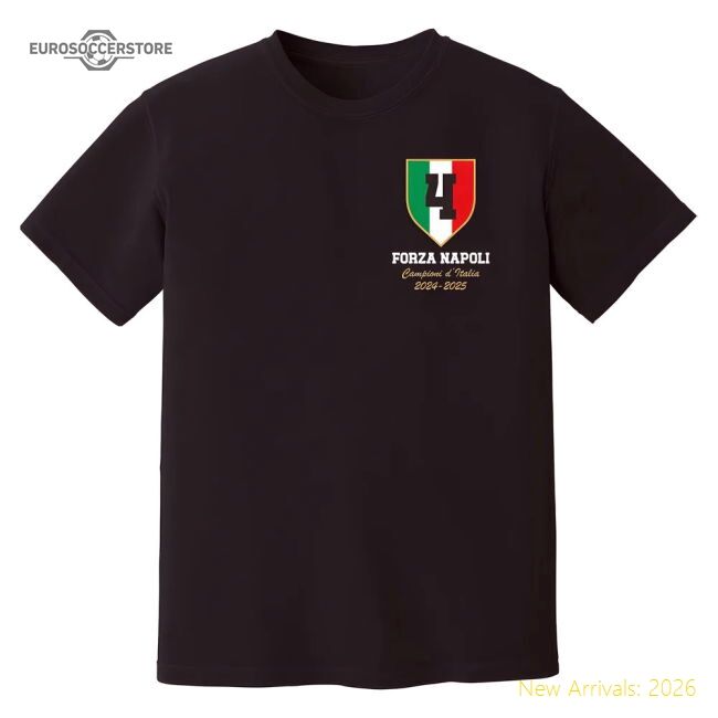 Professional-Grade Match-Day Napoli Campioni T-Shirt (Black)