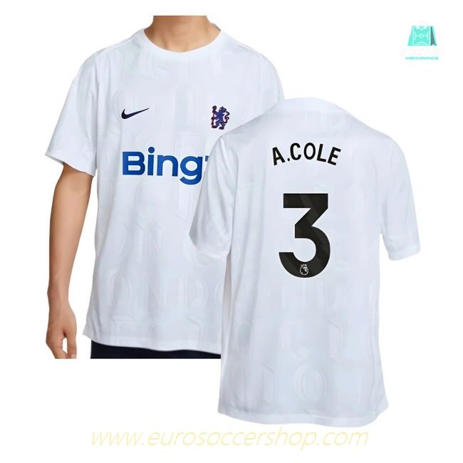 2025-2026 Chelsea Academy Pro Pre-Match Football Top (White) (A.Cole 3)