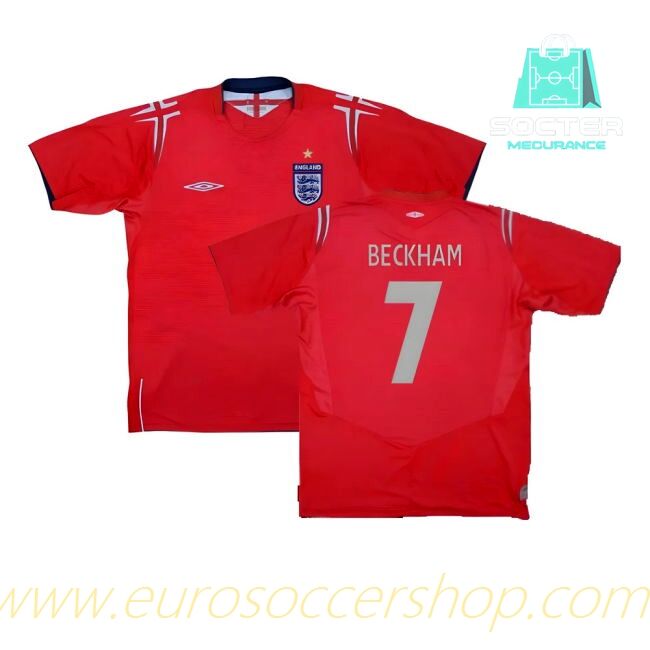 World Cup Three Lions Away Football Shirt (Beckham 7)