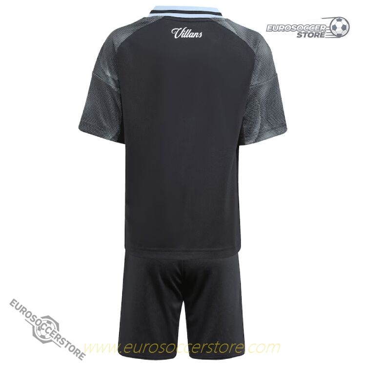 Aston Villa 25-26 Season Children's Away Football Jersey Kit