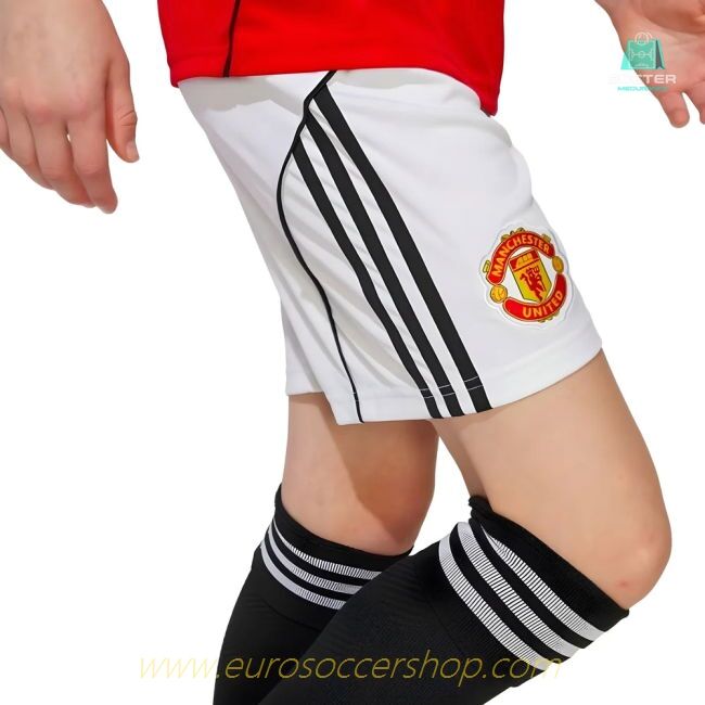 2025-2026 Man Utd Home Shorts (White) - Kids