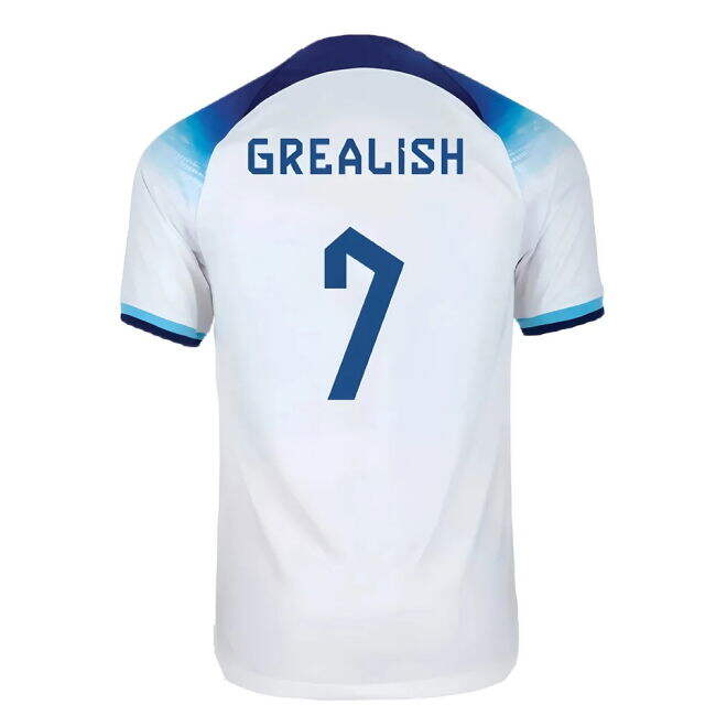 Grealish 7 England Football Team Trendy Home Soccer Jersey
