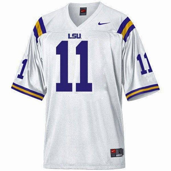 Key Contributor Youth Lsu Tigers #11 Spencer Ware White Jersey