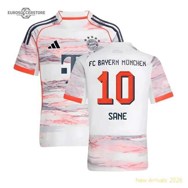 Elite 2025-2026 Bayern Munich Road Jersey (kids) (sane 10)