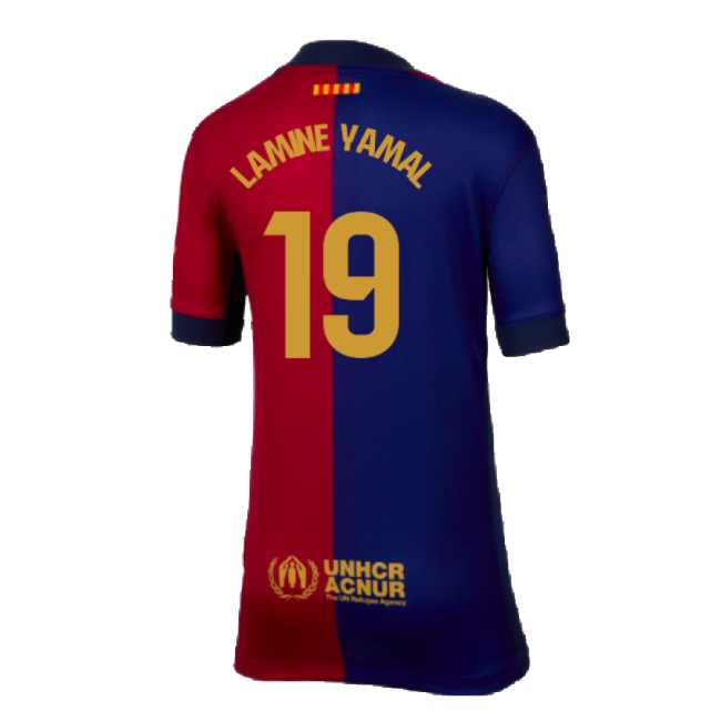 2024-2025 Barcelona Home Shirt (Kids) (Lamine Yamal 19) - Match Day...