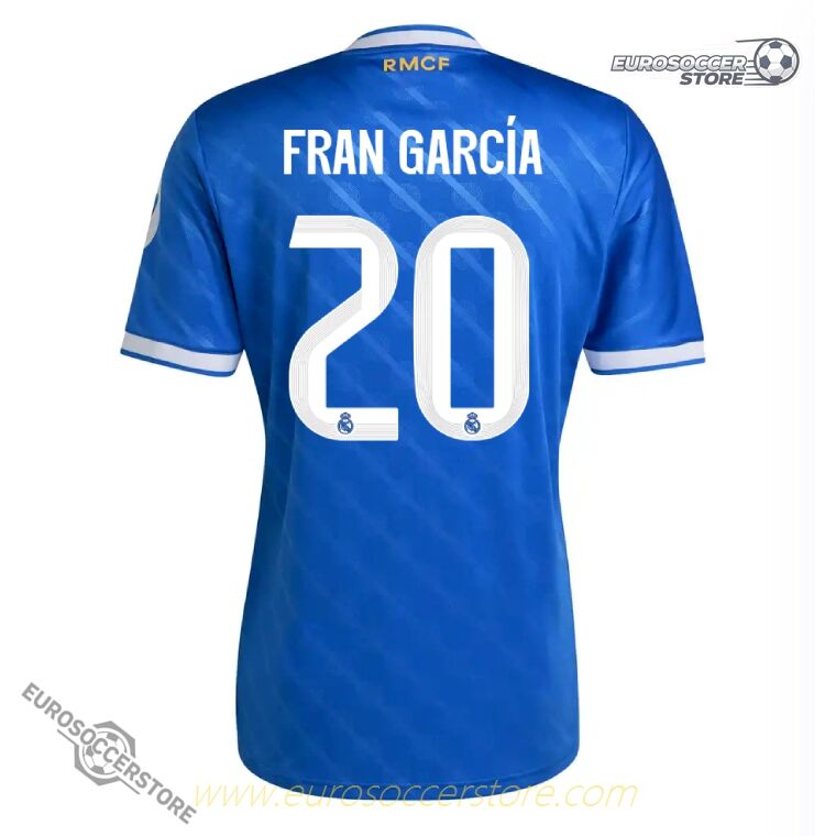 FRAN GARCÍA's 2025-26 Season Third Jersey for Real Madrid, Number 20