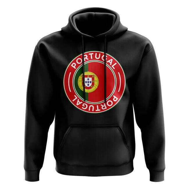 Portugal Football Badge Hoodie (Black) Premium Authentic