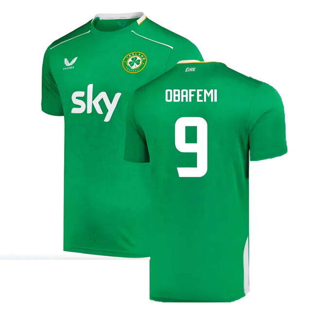 Authentic Replica Ireland Home Replica Jersey for Adults (Obafemi 9)