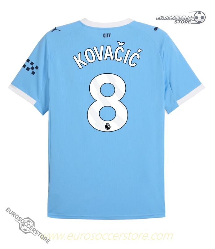 Kovačić's No. 8 Home Jersey for Manchester City in the 25-26 Season