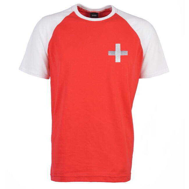 Switzerland 2018 Raglan Retro Football Shirt