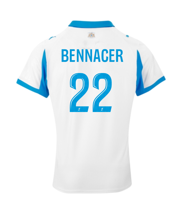 Marseille's 25-26 Home Jersey featuring BENNACER with the number 22