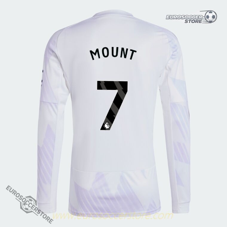 Away Long Sleeve Jersey for Manchester United: MOUNT 7 Edition, 25-26 Season