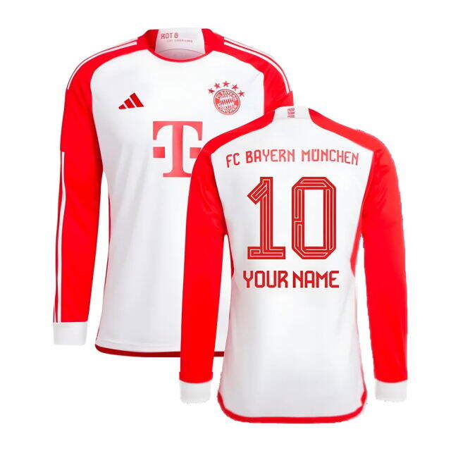 2023-2024 Bayern Munich Long Sleeve Home Shirt (Your Name)