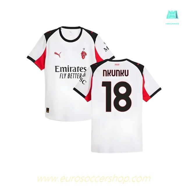 2025-2026 AC Milan Authentic Away Shirt (Nkunku 18)