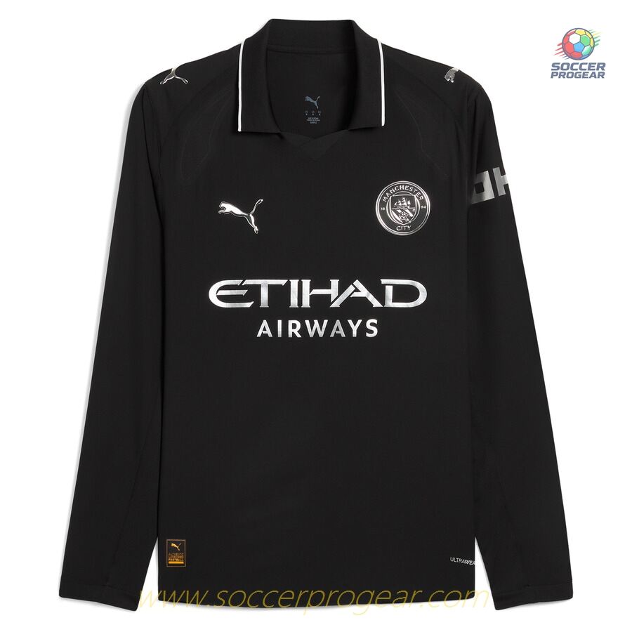 Manchester City Away Shirt 2025-26 Edition Long-Sleeve