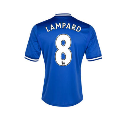 Quick Dry 13-14 Chelsea 8 Lampard Blue Home Soccer Jersey Shirt