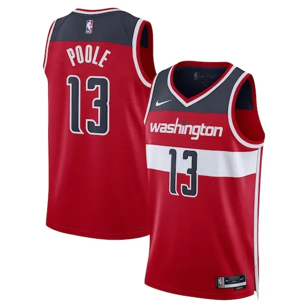 Jordan Poole WAS Swingman Jersey - stylish top-tier - Red workout