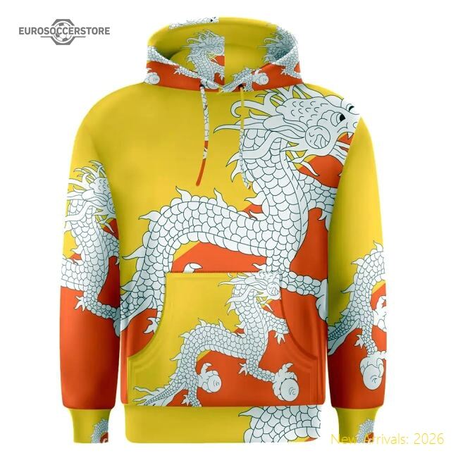 Bhutan Sublimated Flag Hoody - Match Quality - Supporter Edition