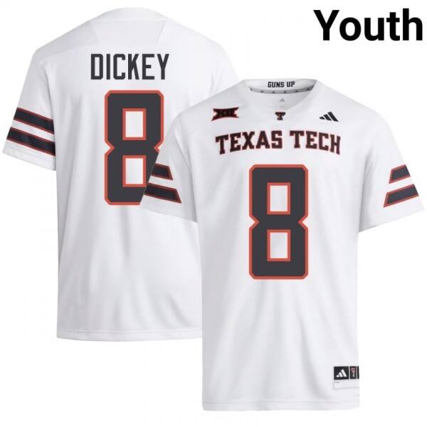 Ncaa Texas Tech Red Raiders Cameron Dickey #8 Youth Red Premium