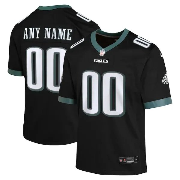 None Philadelphia Eagles Game Jersey - Black | NFL Player Jersey