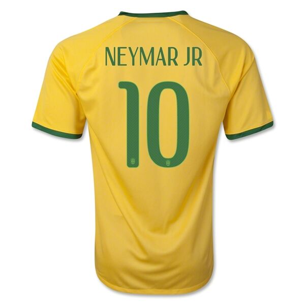 2014 Brazil 10 NEYMAR JR Home Yellow Jersey Shirt - Neymar Signature