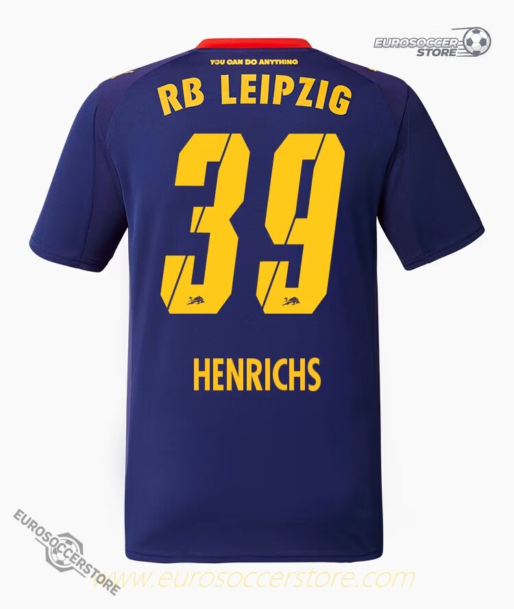 Away Jersey of RB Leipzig for the 25-26 season, worn by HENRICHS with the number 39