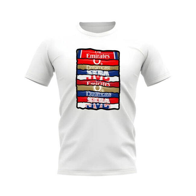 Arsenal Shirt Sponsor History T-shirt (White)
