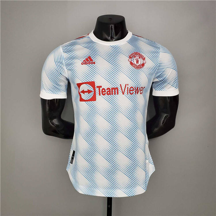 Manchester United 21-22 Away Light Blue Soccer Jersey Football Shirt