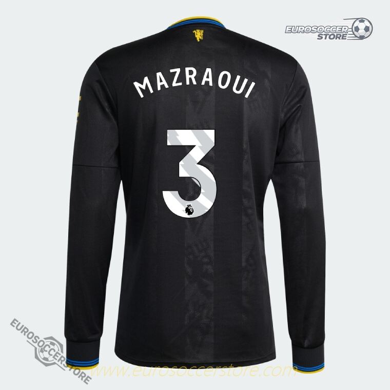 Manchester United 25-26 Third Long Sleeve Jersey with MAZRAOUI 3