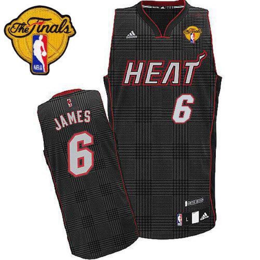 Performance Men's Miami Heat #6 LeBron Black Basketball Jersey
