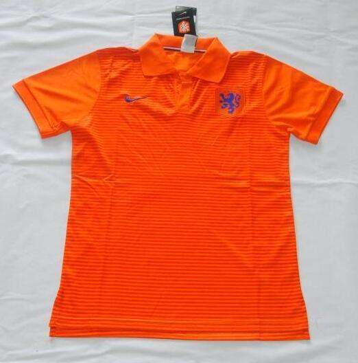 Professional Lightweight Netherlands 2016 Euro Orange Polo Shirt
