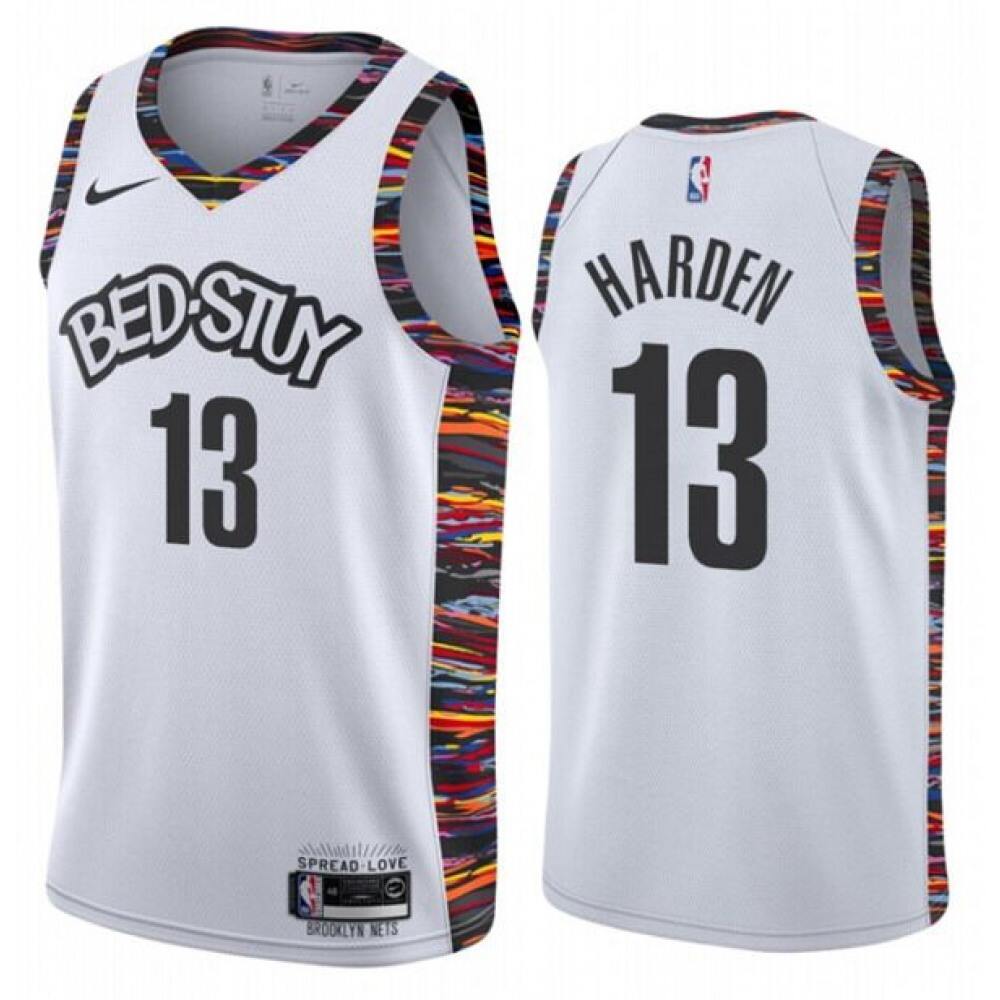 Official Brooklyn Nets James Harden13 White Jersey City Edition