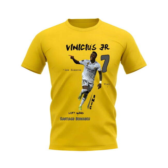Real Madrid Match Quality Football T-Shirt (Yellow) Stretch Fabric